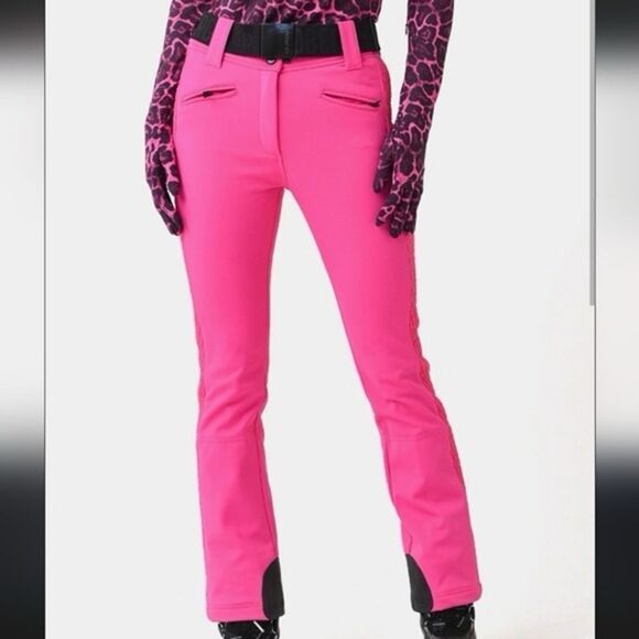 Goldbergh Pippa Brooke Belted Ski Pants Pony Pink NWT US 6 Waterproof - Picture 1 of 10